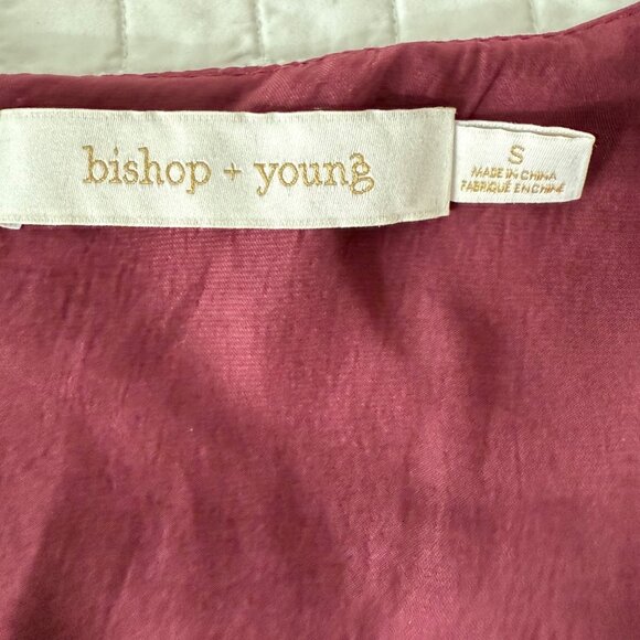 Bishop + Young Harper Crimson Cutout Dress S 100% Polyester V-Neck Short Sleeve - Picture 5 of 10